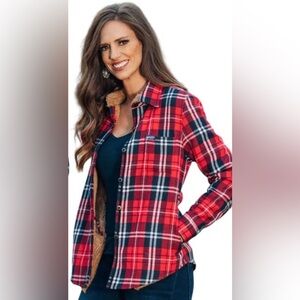 STS Ranchwear Plaid Sherpa Fleece Flannel Jacket